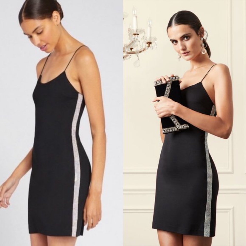 Alice + Olivia Noni Crystal Embellished Mini Dress